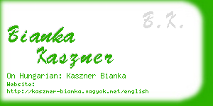 bianka kaszner business card